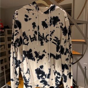 CHNGE Men's Monochrome Tie-Dye Hoodie